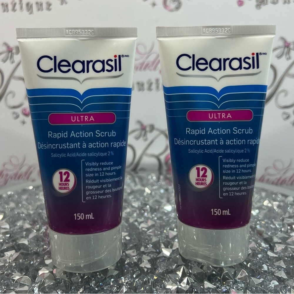 Clearasil wash face cleanser Ultra Rapid Action Scrub - Blue & Purple Tube